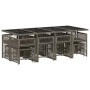 Set comedor de jardín con cojines 13 pzas ratán sintético gris en Conjuntos de jardín | Comprar online en Foru.es