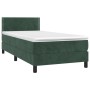 Cama box spring colchón y LED terciopelo verde oscuro 90x200 cm de , Camas y somieres - Ref: Foro24-3134324, Precio: 299,87 €...
