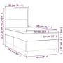 Box spring bed mattress and LED lights cream fabric 90x200 cm by , Beds and slatted bases - Ref: Foro24-3134770, Price: 320,4...