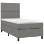 Cama box spring colchón y luces LED tela gris oscuro 90x190 cm de , Camas y somieres - Ref: Foro24-3134758, Precio: 322,55 €,...