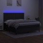 Cama box spring colchón y luces LED tela negro 180x200 cm de , Camas y somieres - Ref: Foro24-3134815, Precio: 593,09 €, Desc...