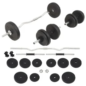 Juego de barras y pesas 30 kg de vidaXL, Peso libre - Ref: Foro24-91400, Precio: 81,42 €, Descuento: %