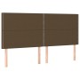 Cama box spring colchón luces LED tela marrón oscuro 160x200cm de , Camas y somieres - Ref: Foro24-3134808, Precio: 536,24 €,...