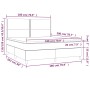 Cama box spring colchón luces LED tela marrón oscuro 180x200cm de , Camas y somieres - Ref: Foro24-3135376, Precio: 593,60 €,...