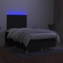 Cama box spring con colchón LED tela negro 120x200 cm de , Camas y somieres - Ref: Foro24-3135343, Precio: 401,36 €, Descuent...