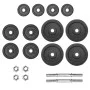 Juego de mancuernas hierro fundido 18 piezas 40 kg de vidaXL, Peso libre - Ref: Foro24-91411, Precio: 191,46 €, Descuento: %