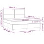 Cama box spring colchón y LED terciopelo gris claro 160x200 cm de , Camas y somieres - Ref: Foro24-3136071, Precio: 522,71 €,...