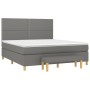 Cama box spring con colchón tela gris oscuro 180x200 cm de , Camas y somieres - Ref: Foro24-3137094, Precio: 628,79 €, Descue...