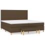 Cama box spring con colchón tela marrón oscuro 200x200 cm de , Camas y somieres - Ref: Foro24-3137344, Precio: 729,11 €, Desc...