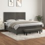 Cama box spring con colchón terciopelo gris oscuro 160x200 cm de , Camas y somieres - Ref: Foro24-3137792, Precio: 562,93 €, ...