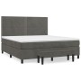 Cama box spring con colchón terciopelo gris oscuro 160x200 cm de , Camas y somieres - Ref: Foro24-3137792, Precio: 562,93 €, ...