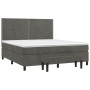 Cama box spring con colchón terciopelo gris oscuro 160x200 cm de , Camas y somieres - Ref: Foro24-3137792, Precio: 562,93 €, ...