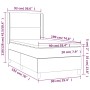 Cama box spring colchón y luces LED tela color crema 90x190 cm de , Camas y somieres - Ref: Foro24-3138202, Precio: 354,88 €,...