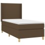 Cama box spring colchón luces LED tela marrón oscuro 100x200cm de , Camas y somieres - Ref: Foro24-3138696, Precio: 356,78 €,...