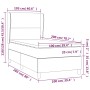 Cama box spring colchón luces LED tela marrón oscuro 100x200cm de , Camas y somieres - Ref: Foro24-3138696, Precio: 356,78 €,...