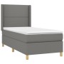 Cama box spring colchón y luces LED tela gris oscuro 90x200 cm de , Camas y somieres - Ref: Foro24-3138766, Precio: 364,03 €,...