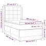 Cama box spring colchón y luces LED tela crema 80x200 cm de , Camas y somieres - Ref: Foro24-3138834, Precio: 335,18 €, Descu...