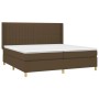 Cama box spring colchón luces LED tela marrón oscuro 200x200 cm de , Camas y somieres - Ref: Foro24-3139064, Precio: 668,63 €...