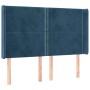 Cama box spring colchón y LED terciopelo azul oscuro 140x200 cm de , Camas y somieres - Ref: Foro24-3139509, Precio: 501,24 €...