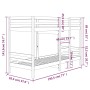 Litera de madera maciza de pino 90x190 cm de , Camas y somieres - Ref: Foro24-3139839, Precio: 224,20 €, Descuento: %