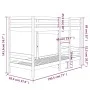 Litera de madera maciza de pino 90x190 cm de , Camas y somieres - Ref: Foro24-3139839, Precio: 246,66 €, Descuento: %