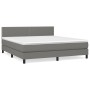 Cama box spring con colchón tela gris oscuro 180x200 cm de , Camas y somieres - Ref: Foro24-3139994, Precio: 566,35 €, Descue...