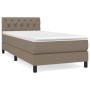 Cama box spring con colchón tela gris taupe 80x200 cm de , Camas y somieres - Ref: Foro24-3140253, Precio: 303,19 €, Descuent...