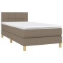 Cama box spring con colchón tela gris taupe 90x190 cm de , Camas y somieres - Ref: Foro24-3140581, Precio: 290,84 €, Descuent...
