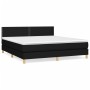 Cama box spring con colchón tela negro 180x200 cm de , Camas y somieres - Ref: Foro24-3140555, Precio: 535,21 €, Descuento: %