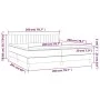 Box spring bed with dark brown fabric mattress 200x200 cm by , Beds and slatted bases - Ref: Foro24-3140804, Price: 586,09 €,...