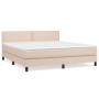 Cama box spring con colchón cuero sintético capuchino 180x200cm de , Camas y somieres - Ref: Foro24-3141082, Precio: 527,34 €...
