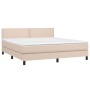 Cama box spring con colchón cuero sintético capuchino 180x200cm de , Camas y somieres - Ref: Foro24-3141082, Precio: 527,34 €...