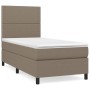 Cama box spring con colchón tela gris taupe 90x200 cm de , Camas y somieres - Ref: Foro24-3141669, Precio: 337,72 €, Descuent...