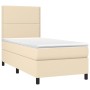 Cama box spring con colchón tela color crema 90x190 cm de , Camas y somieres - Ref: Foro24-3141662, Precio: 337,93 €, Descuen...