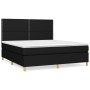 Cama box spring con colchón tela negro 180x200 cm de , Camas y somieres - Ref: Foro24-3142275, Precio: 607,83 €, Descuento: %
