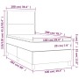 Cama box spring con colchón tela negro 100x200 cm de , Camas y somieres - Ref: Foro24-3142235, Precio: 327,09 €, Descuento: %
