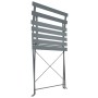 Mesa y sillas bistró de jardín 3 piezas acero gris de vidaXL, Conjuntos de jardín - Ref: Foro24-44355, Precio: 144,53 €, Desc...