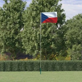 Mástil y bandera de República Checa aluminio 5,55 m de , Banderas y mangas de viento - Ref: Foro24-3147139, Precio: 51,96 €, ...