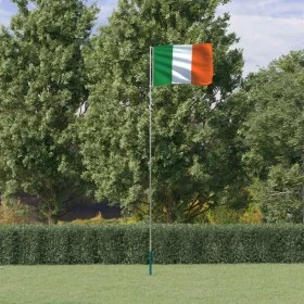 Mástil y bandera de Irlanda aluminio 5,55 m de , Banderas y mangas de viento - Ref: Foro24-3147126, Precio: 51,09 €, Descuent...