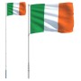 Mástil y bandera de Irlanda aluminio 5,55 m de , Banderas y mangas de viento - Ref: Foro24-3147126, Precio: 64,06 €, Descuent...
