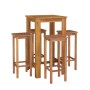 Mesa y taburetes altos de jardín 5 pzas madera maciza acacia de , Conjuntos de jardín - Ref: Foro24-3154387, Precio: 308,16 €...