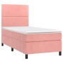 Cama box spring con colchón terciopelo rosa 100x200 cm de , Camas y somieres - Ref: Foro24-3142952, Precio: 322,20 €, Descuen...