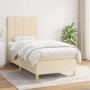 Cama box spring con colchón tela color crema 80x200 cm de , Camas y somieres - Ref: Foro24-3142294, Precio: 323,31 €, Descuen...
