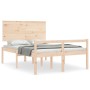 Cama para personas mayores con cabecero madera maciza 140x200cm de , Camas y somieres - Ref: Foro24-3195481, Precio: 164,18 €...