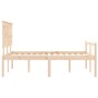 Cama para personas mayores con cabecero madera maciza 140x200cm de , Camas y somieres - Ref: Foro24-3195481, Precio: 164,18 €...