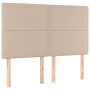 Headboard LED lights cappuccino synthetic leather 144x5x118/128cm by , Headboards and footboards - Ref: Foro24-3122379, Price...