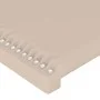 Headboard LED lights cappuccino synthetic leather 144x5x118/128cm by , Headboards and footboards - Ref: Foro24-3122379, Price...