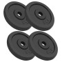 Discos de pesas de hierro fundido 4 uds 4x5 kg de vidaXL, Peso libre - Ref: Foro24-91392, Precio: 92,04 €, Descuento: %