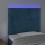 Kopfteil mit LED-Beleuchtung, dunkelblauer Samt, 80 x 5 x 118/128 cm von , Kopf- und Fußteile - Ref: Foro24-3122318, Preis: 6...
