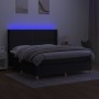 Cama box spring colchón y luces LED tela negro 180x200 cm de , Camas y somieres - Ref: Foro24-3138815, Precio: 633,88 €, Desc...